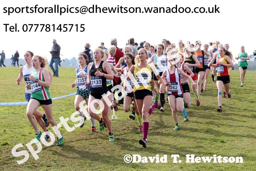 Womens under-17s 2016 Inter Counties Cross Country Champs. and Cross Challenge Final, Cofton Park, Birmingham. Photo: David T. Hewitson/Sports for All Pics